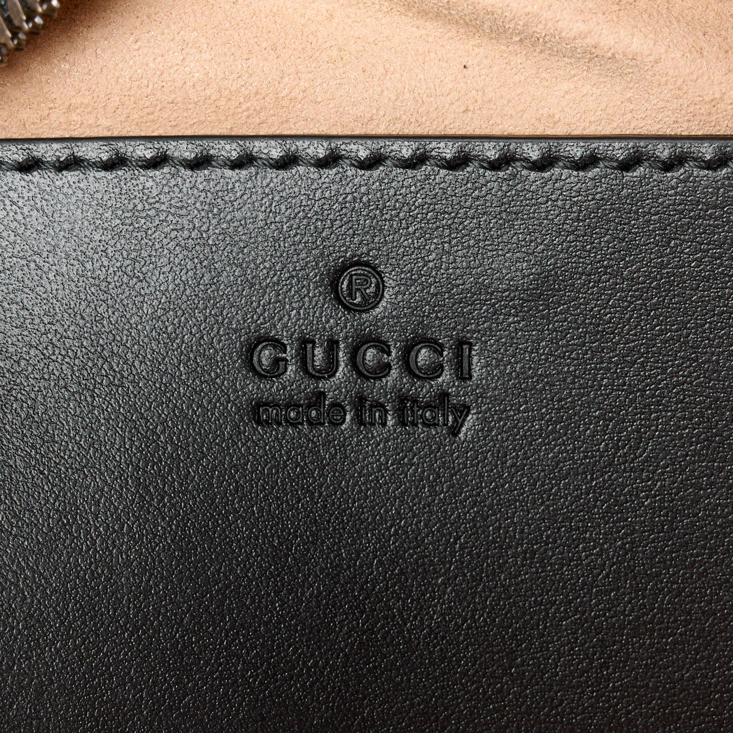 Gucci Calfskin Matelasse Small GG Marmont Chain Shoulder Bag Black 6 of 11