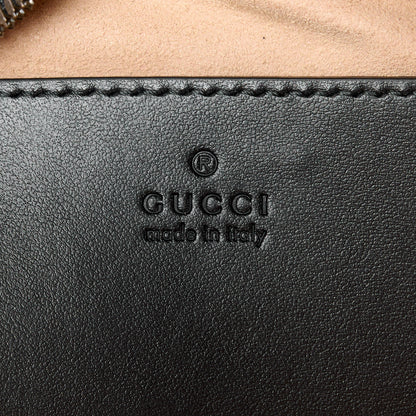 Gucci Calfskin Matelasse Small GG Marmont Chain Shoulder Bag Black 6 of 11
