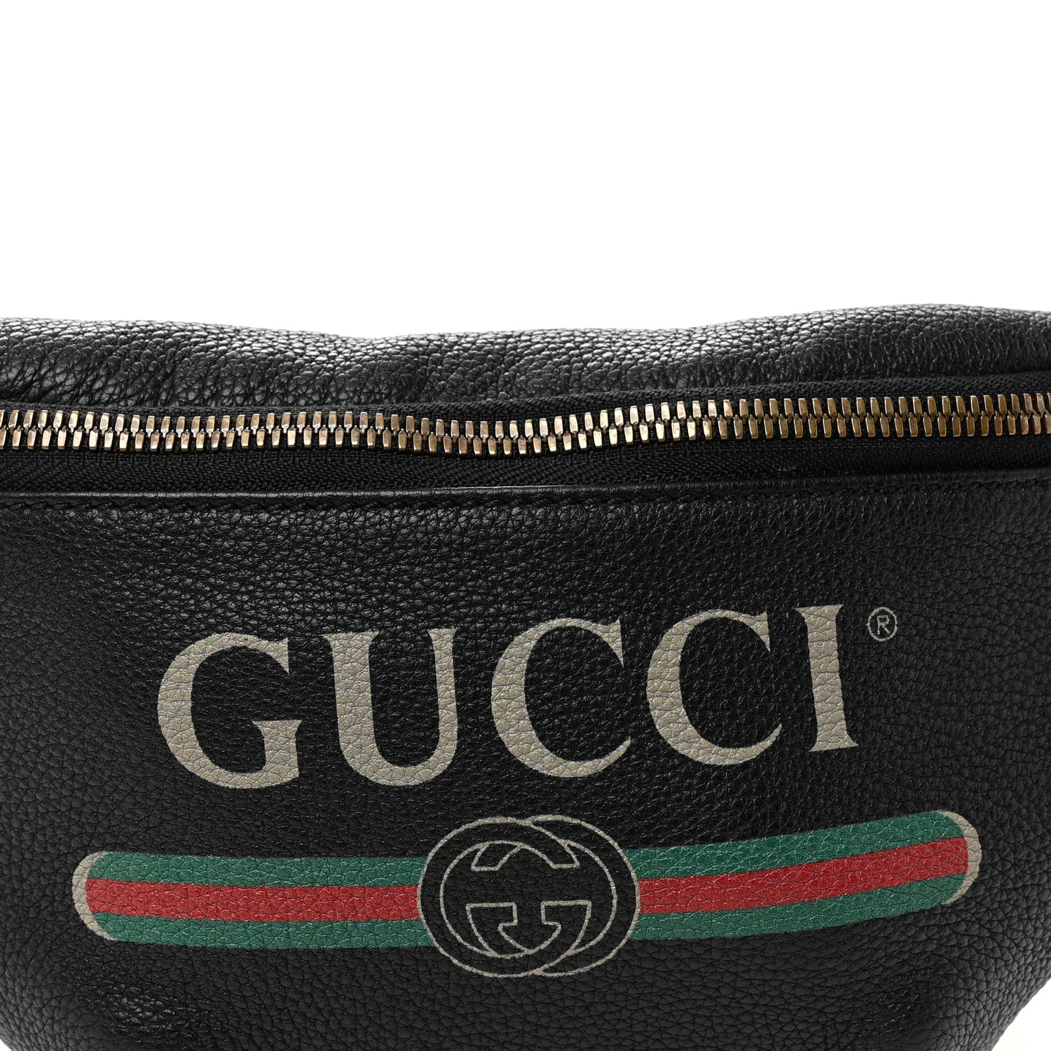 Gucci Grained Calfskin Small Logo Belt Bag Black 8 of 10