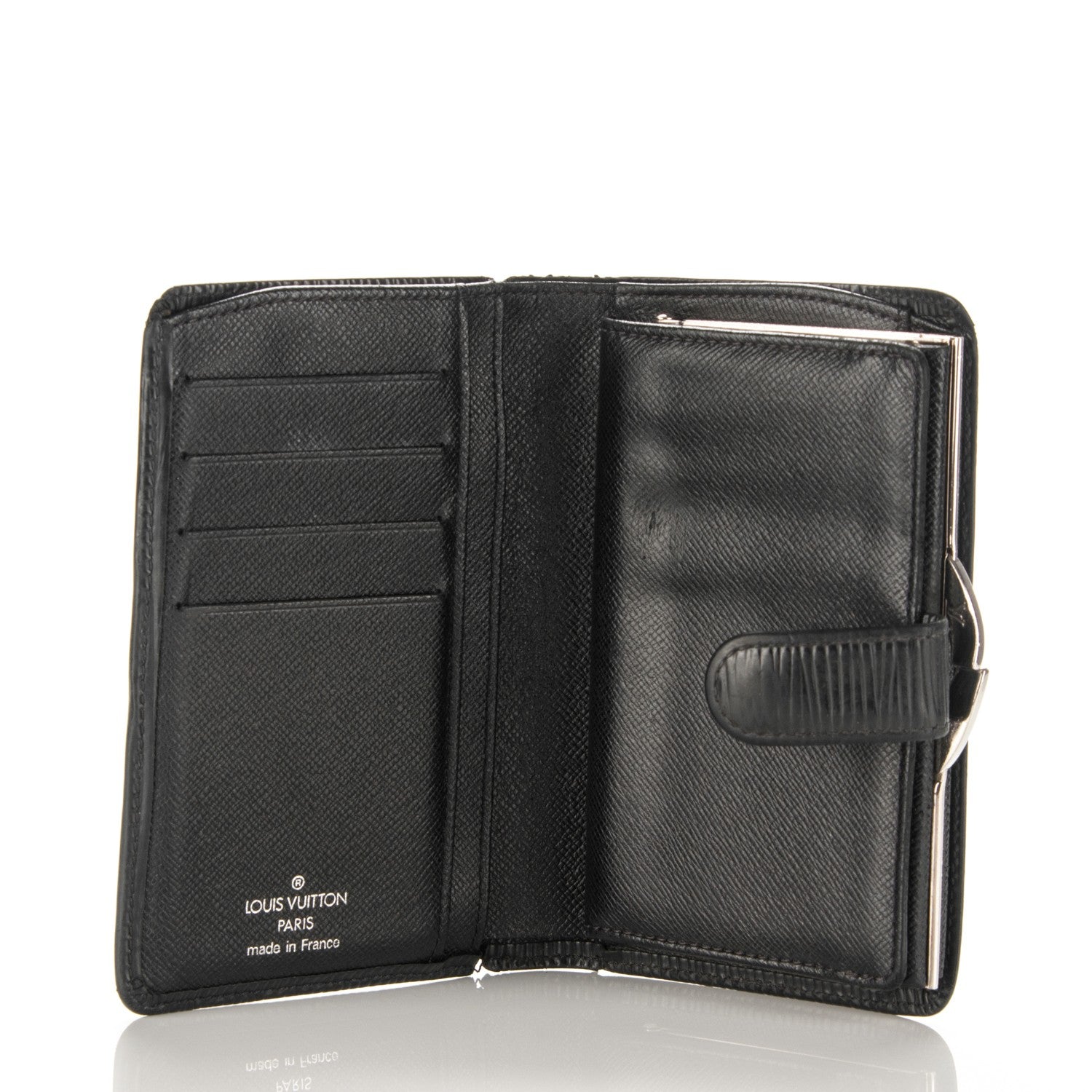 Louis Vuitton Epi French Purse Wallet Black 5 of 7