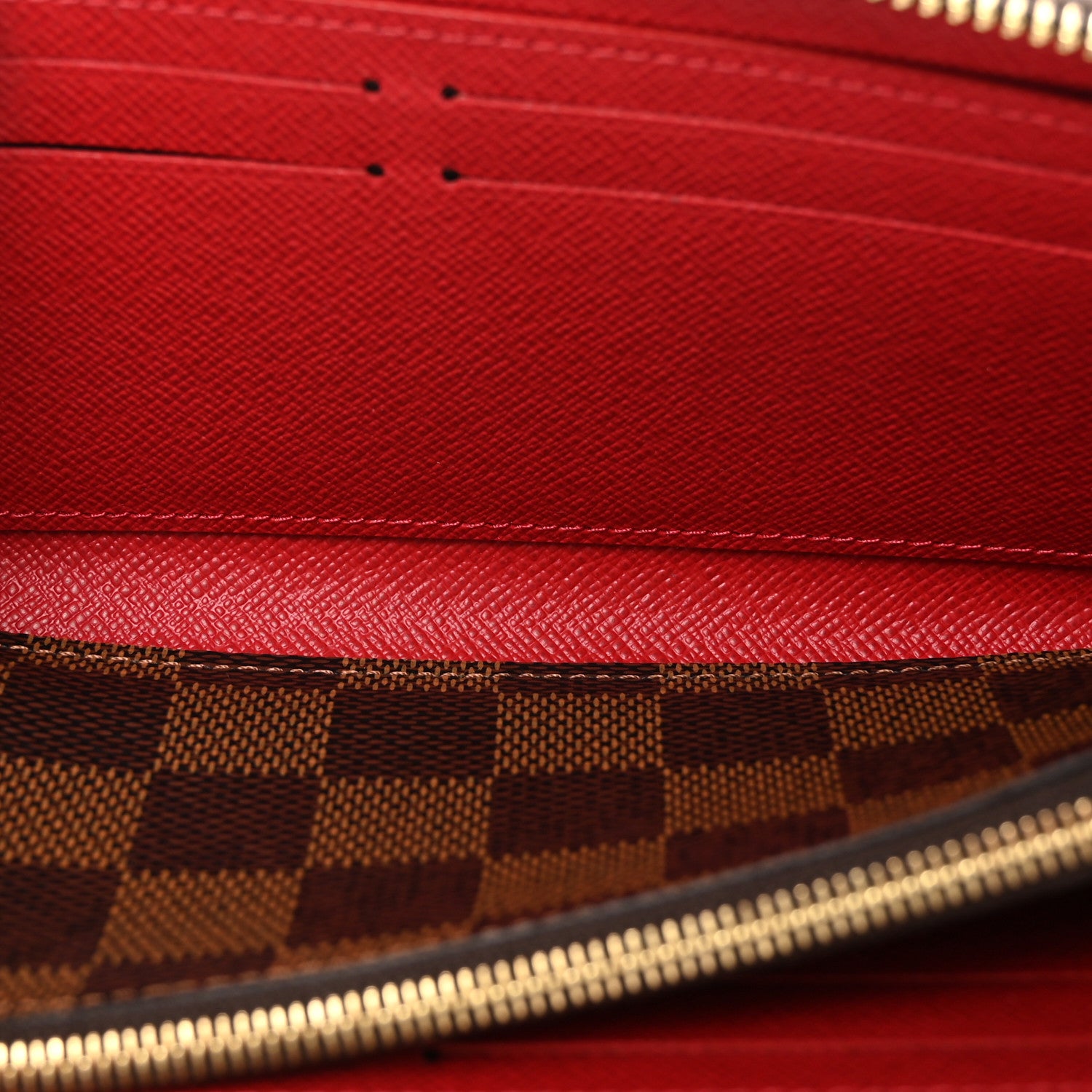 Louis Vuitton Damier Ebene Clemence Wallet Cherry 5 of 7