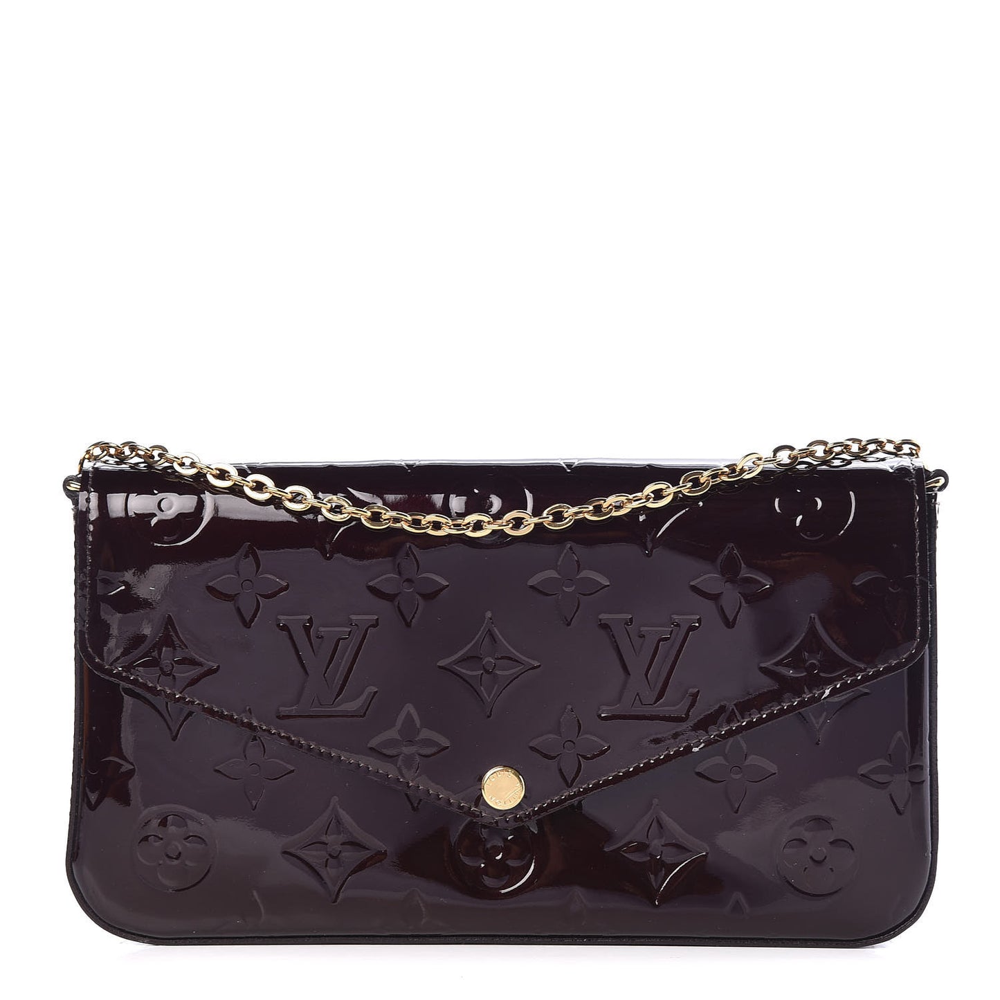 Vernis Pochette Felicie Chain Wallet Amarante