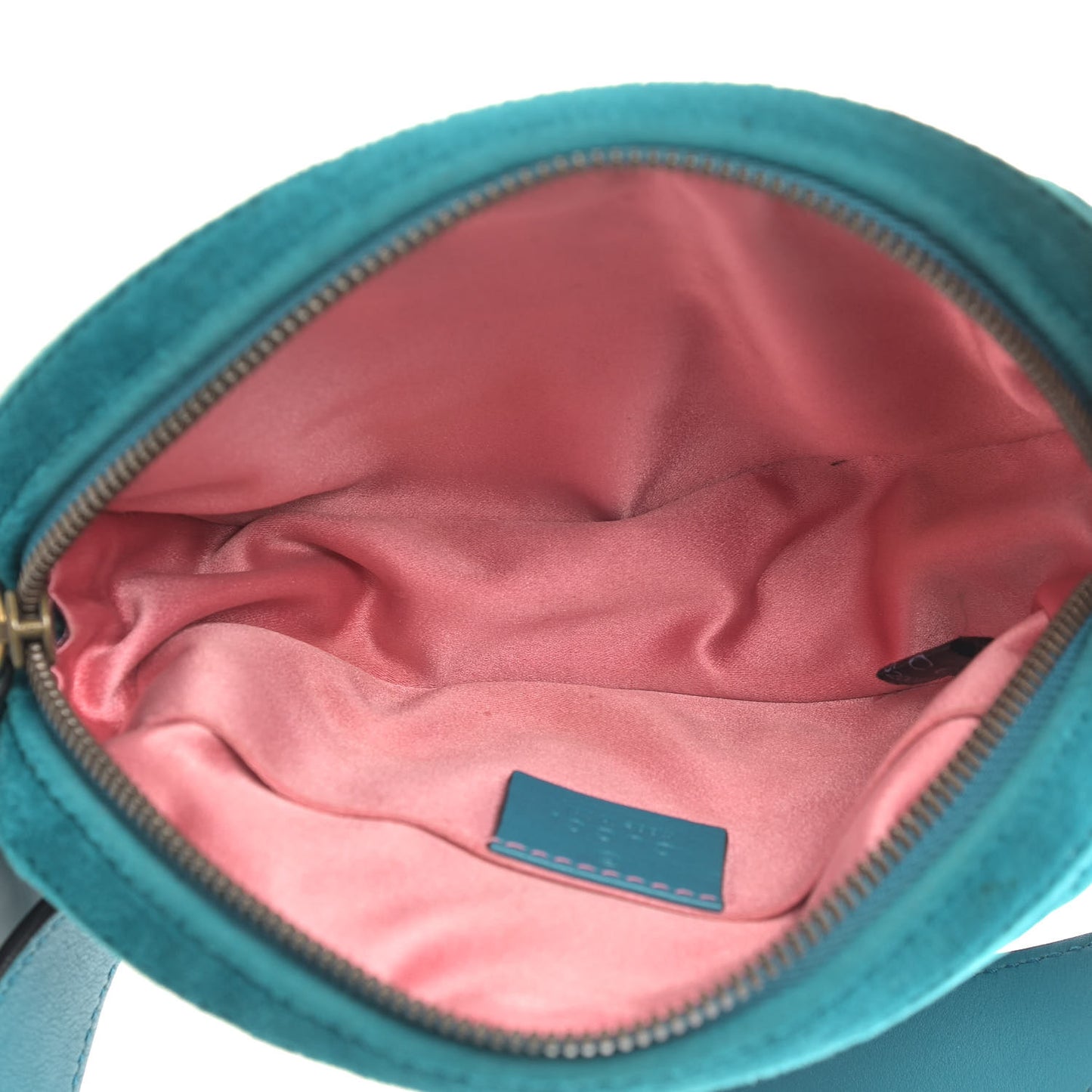 Velvet Matelasse GG Marmont Belt Bag 75 30 Pavone Cyan