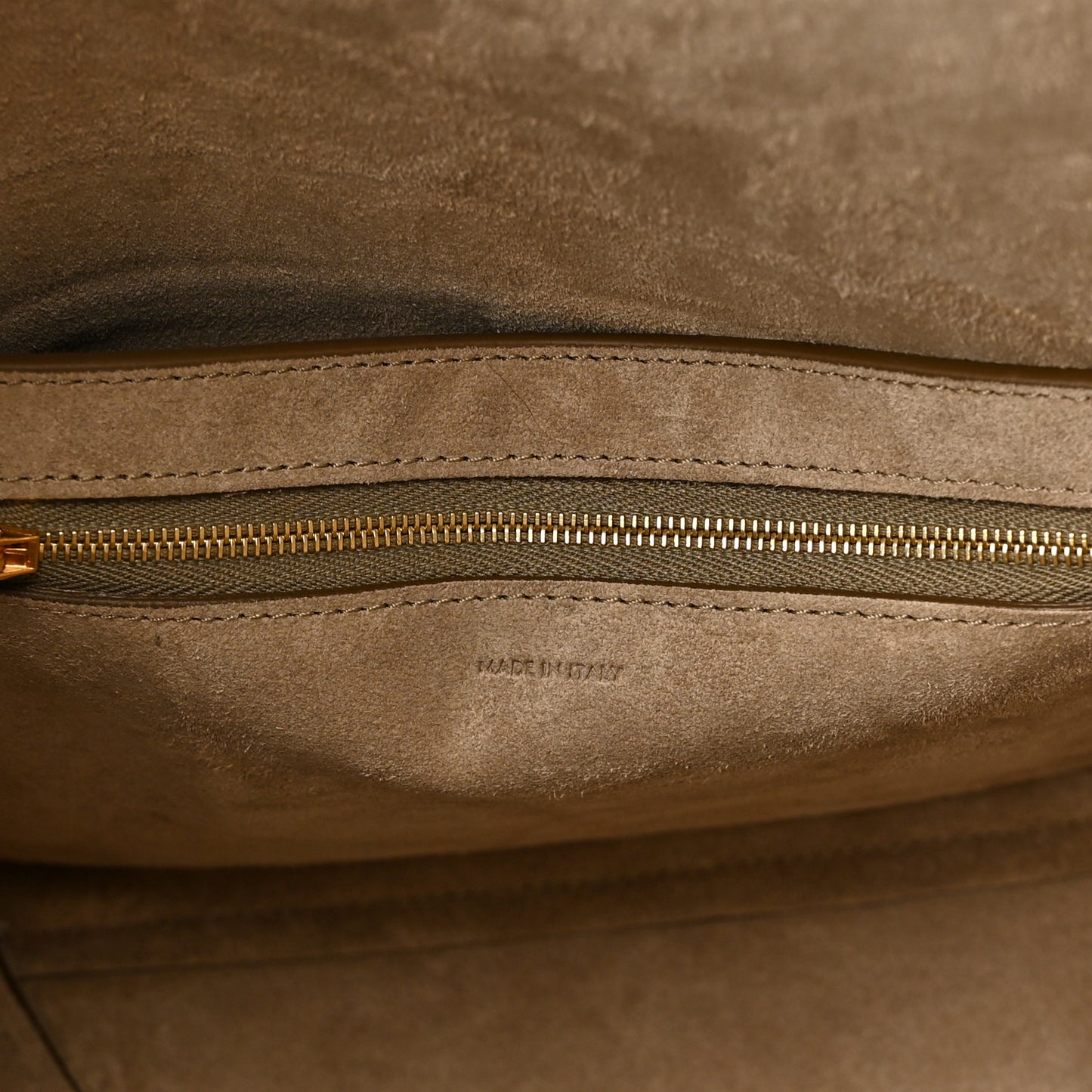 Soft Grained Calfskin Sangle Bucket Bag Taupe