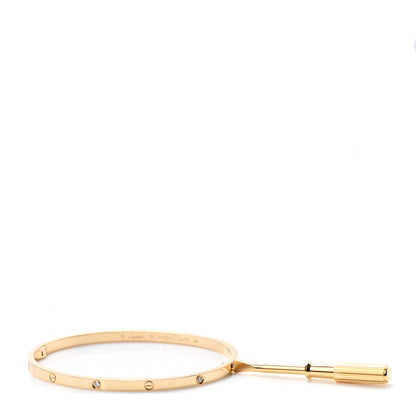 Cartier 18K Yellow Gold 6 Diamond Small LOVE Bracelet 19 3 of 6