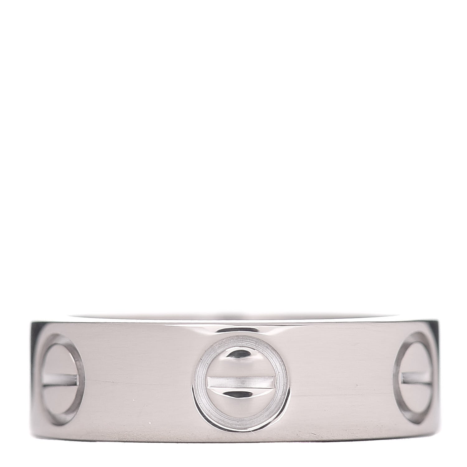 Cartier 18K White Gold 5.5mm LOVE Ring 48 4.5 3 of 4
