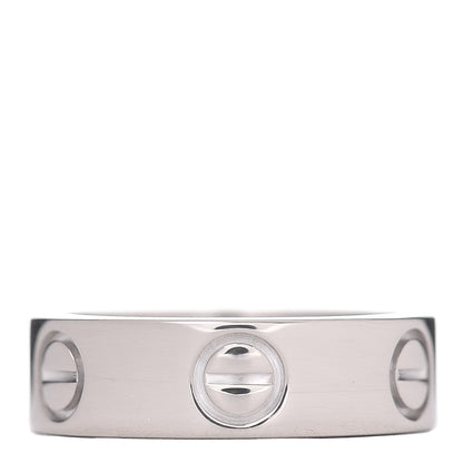 Cartier 18K White Gold 5.5mm LOVE Ring 48 4.5 3 of 4