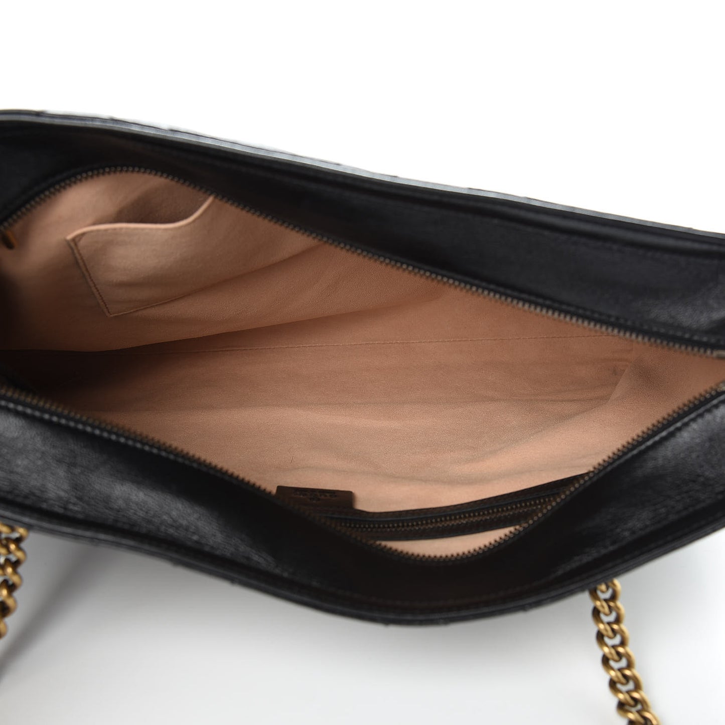 Vintage Calfskin Matelasse Medium GG Marmont Slim Tote Black