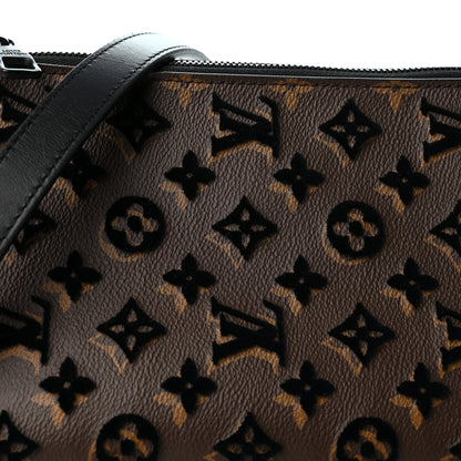 Louis Vuitton Monogram Tuffetage Triangle Messenger Black 7 of 9