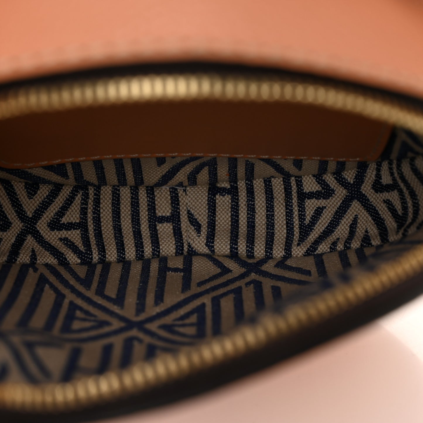 Grained Shiny Calfskin Mini Round Daria Bag Peach Bloom
