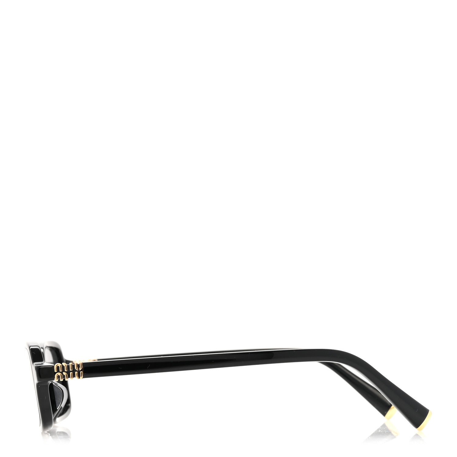Miu Miu Acetate Rectangle Regard Sunglasses SMU11Z Black 3 of 8