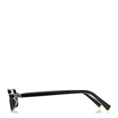 Miu Miu Acetate Rectangle Regard Sunglasses SMU11Z Black 3 of 8