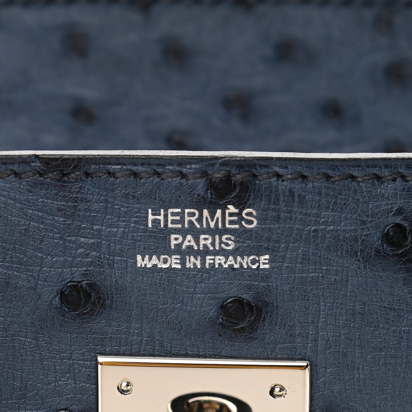 Ostrich Birkin 30 Bleu Roi