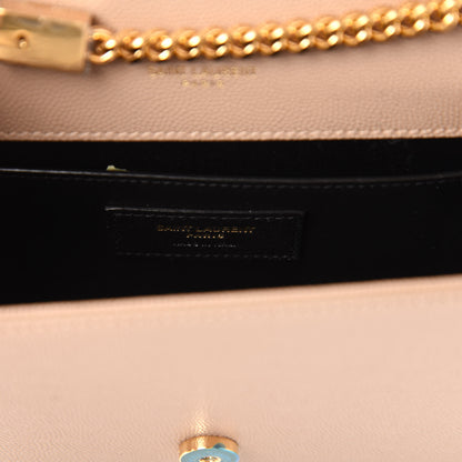 Saint Laurent Grain De Poudre Small Monogram Kate Satchel Dark Beige 8 of 9