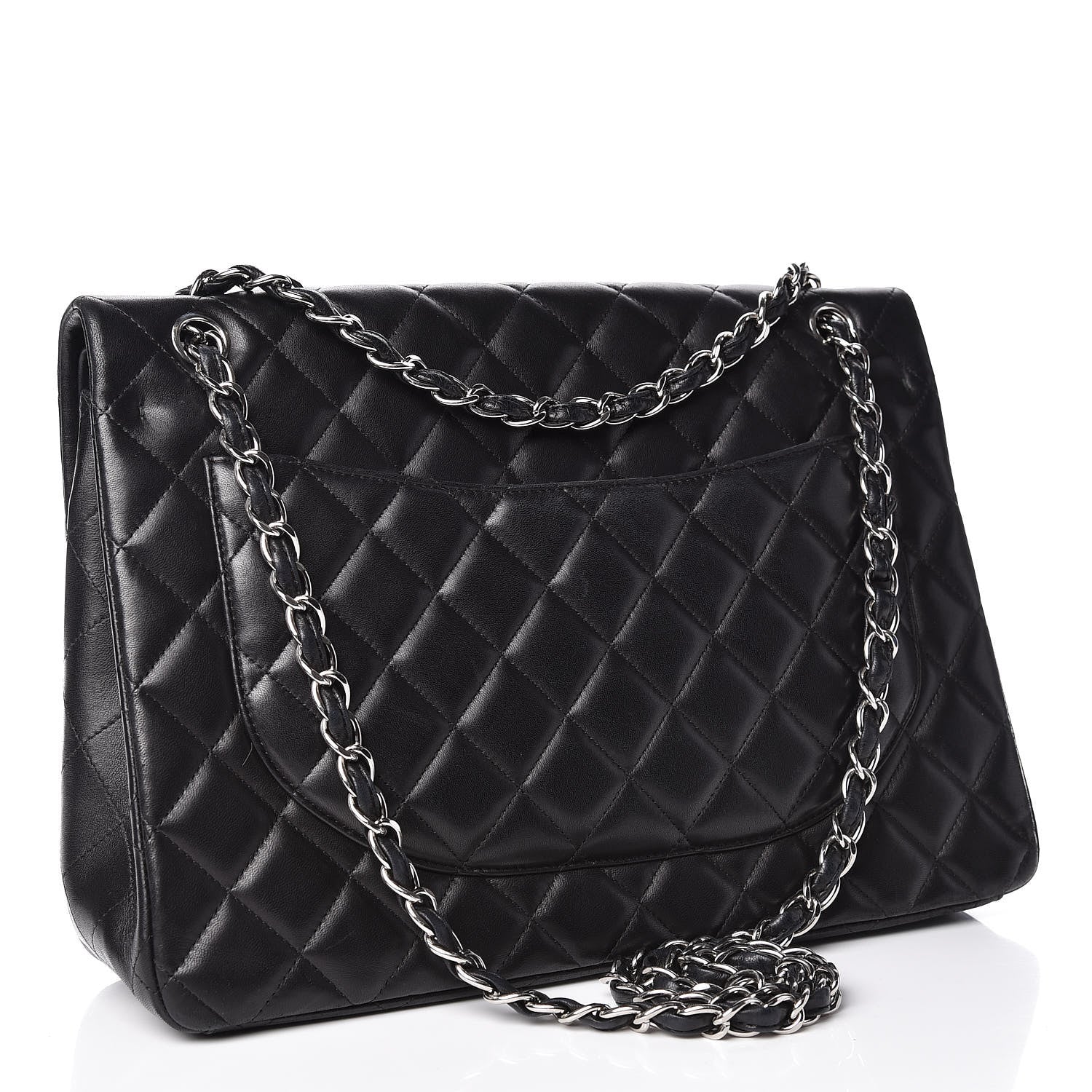 Chanel Lambskin Quilted Maxi Double Flap Black 3 of 18
