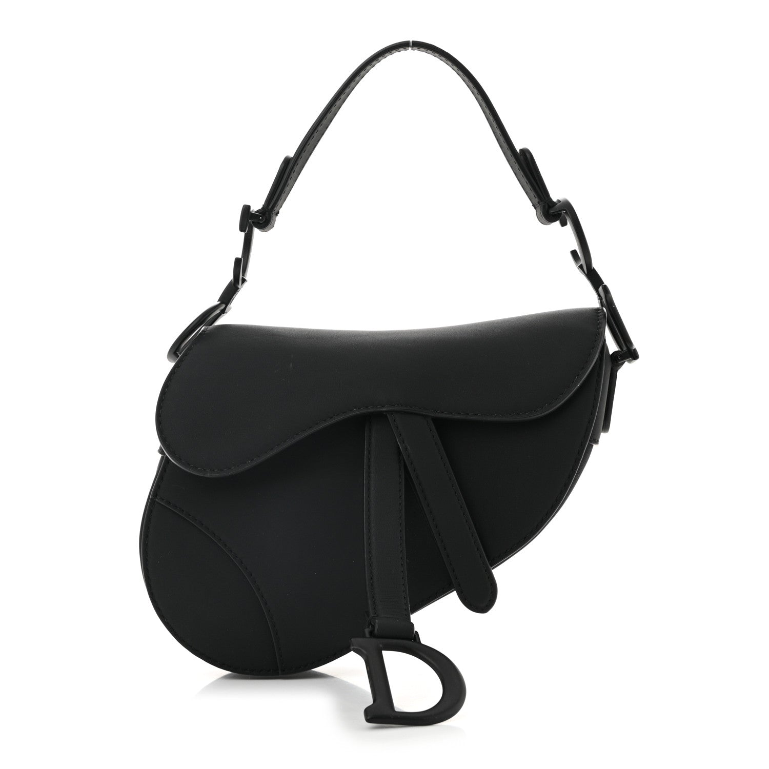 Christian Dior Ultra Matte Calfskin Mini Saddle Bag Black 1 of 10