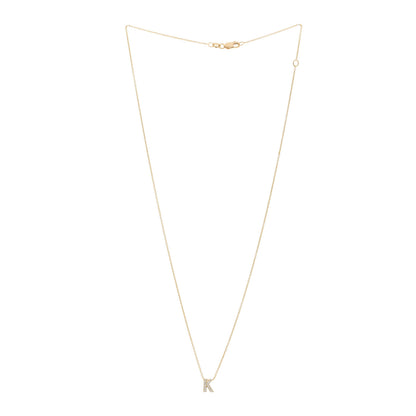 Roberto Coin 18K Yellow Gold Diamond Love Letter K Pendant Necklace 2 of 3