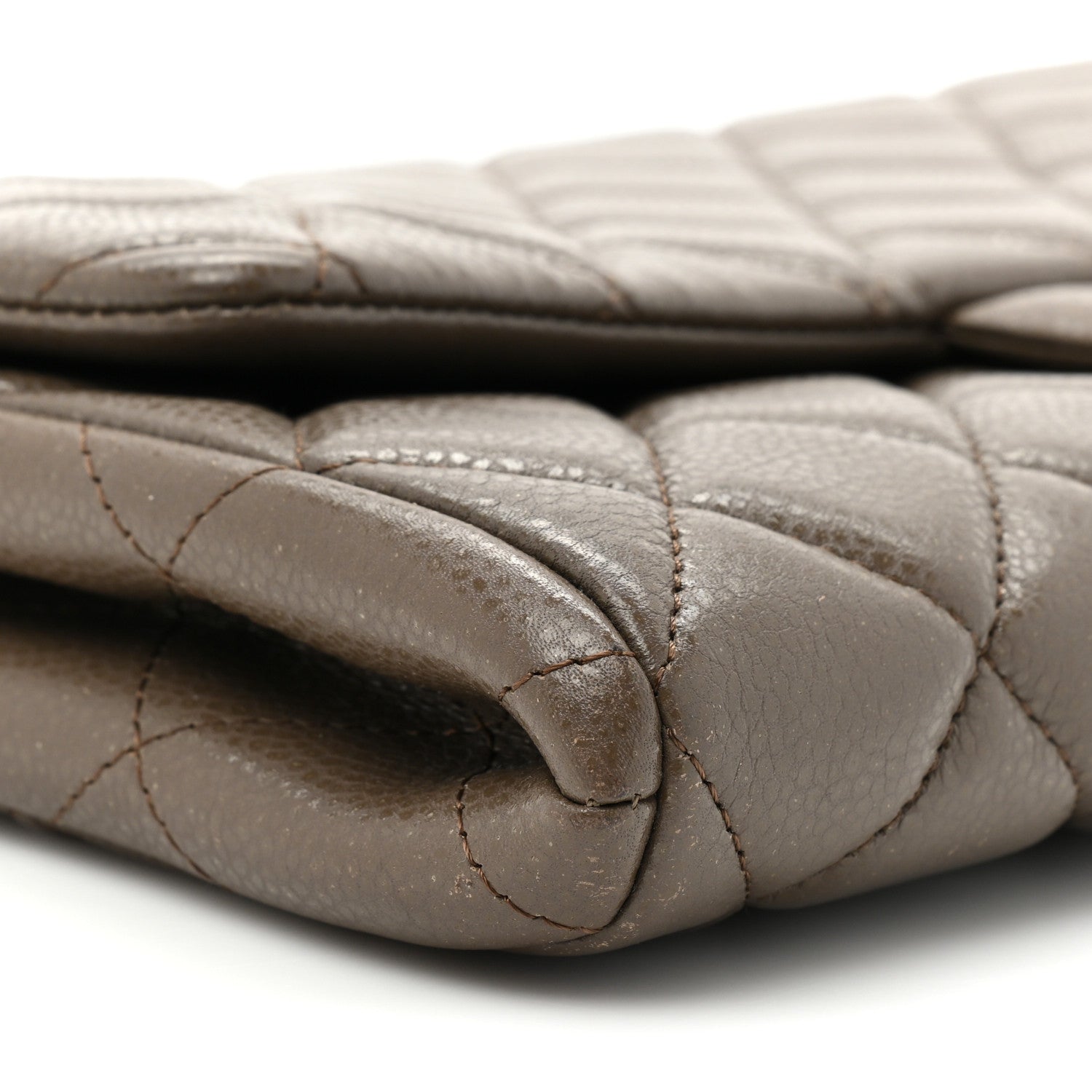 Chanel Caviar Quilted Clutch With Chain Flap Brown 9 of 15