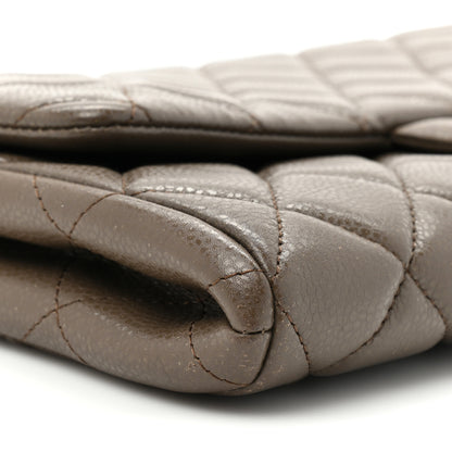 Chanel Caviar Quilted Clutch With Chain Flap Brown 9 of 15