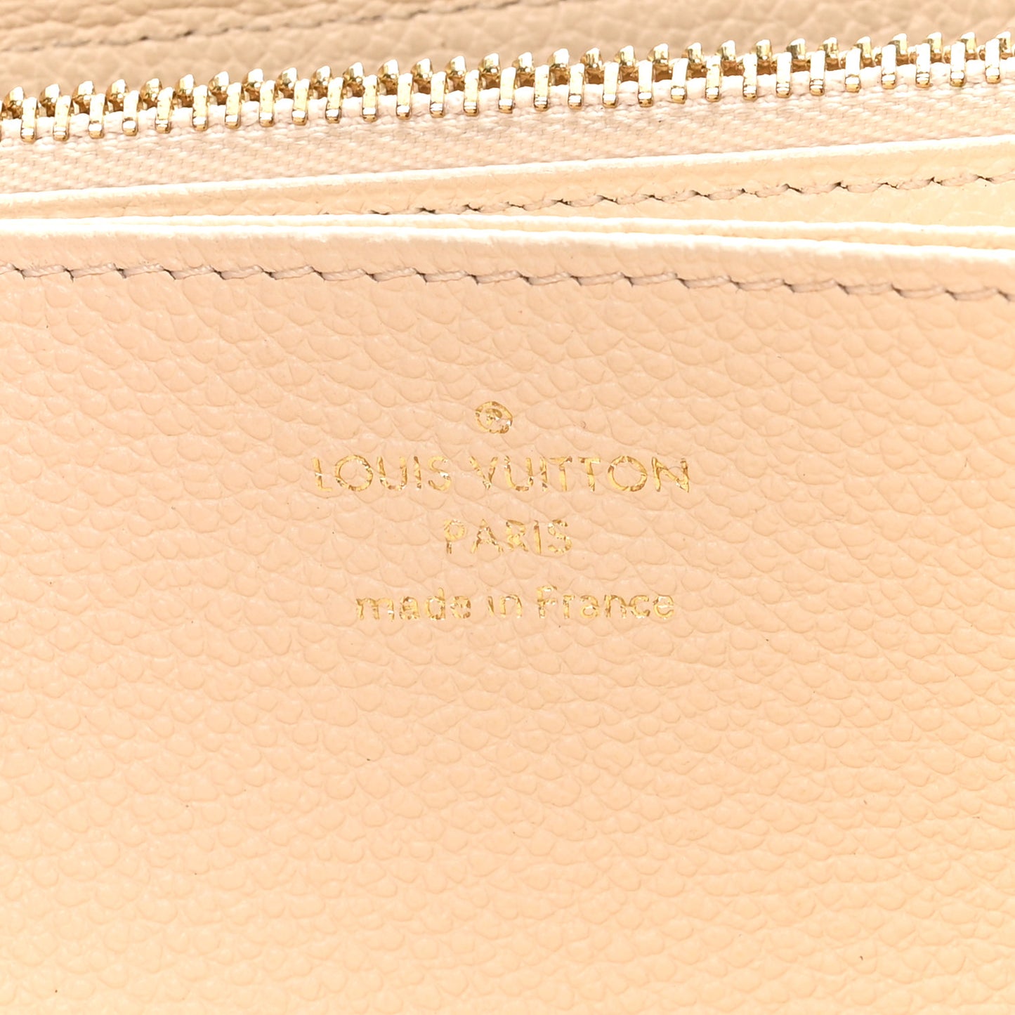 Snakeskin Empreinte Zippy Wallet Creme