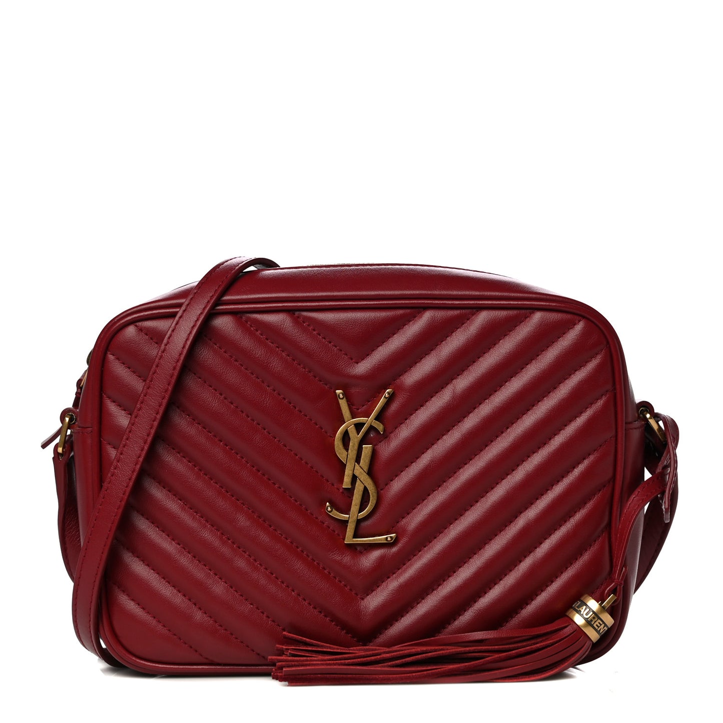 Calfskin Matelasse Monogram Lou Camera Bag Red