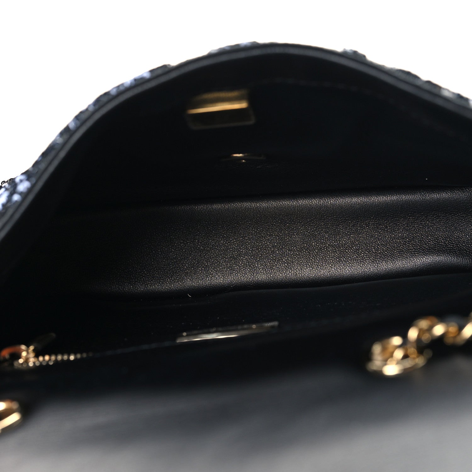 Chanel Sequin Quilted Small Single Flap Black 9 of 20