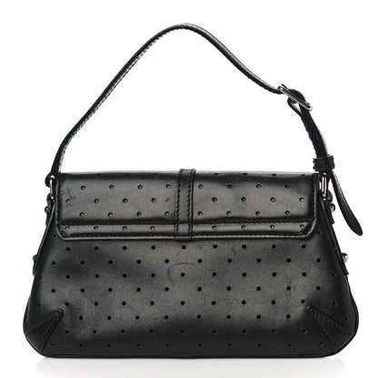 Gucci Calfskin Perforated GG Pochette Black 11 of 19