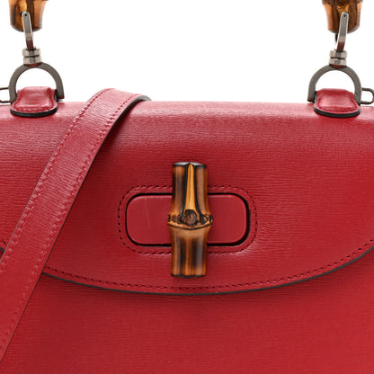 Gucci Shangai Calfskin Small Classic Bamboo Top Handle Bag Romantic Cerise 8 of 13