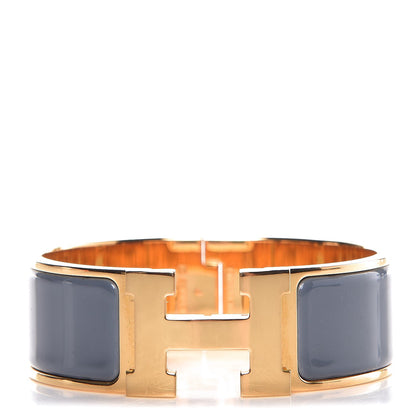 Hermes Enamel Wide Clic Clac H Bracelet PM Slate 1 of 5