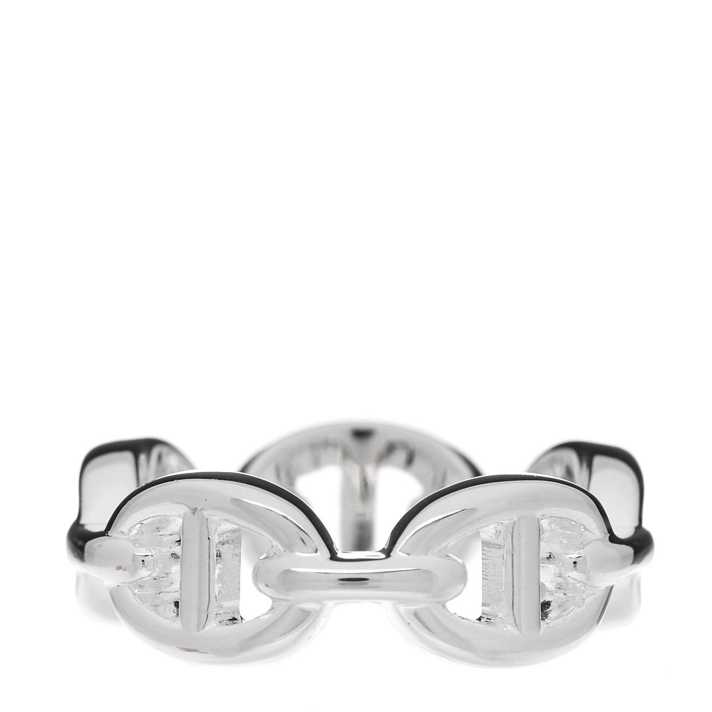 Sterling Silver PM Chaine d'Ancre Enchainee Band Ring 51 5.75