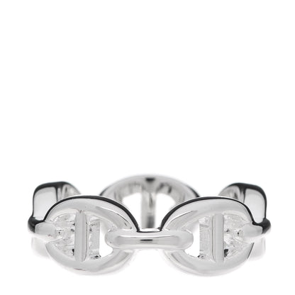 Hermes Sterling Silver PM Chaine d'Ancre Enchainee Band Ring 51 5.75 3 of 6