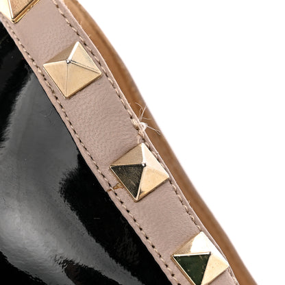 Valentino Garavani Patent Rockstud 70mm Wedges 38 Black Poudre 16 of 27
