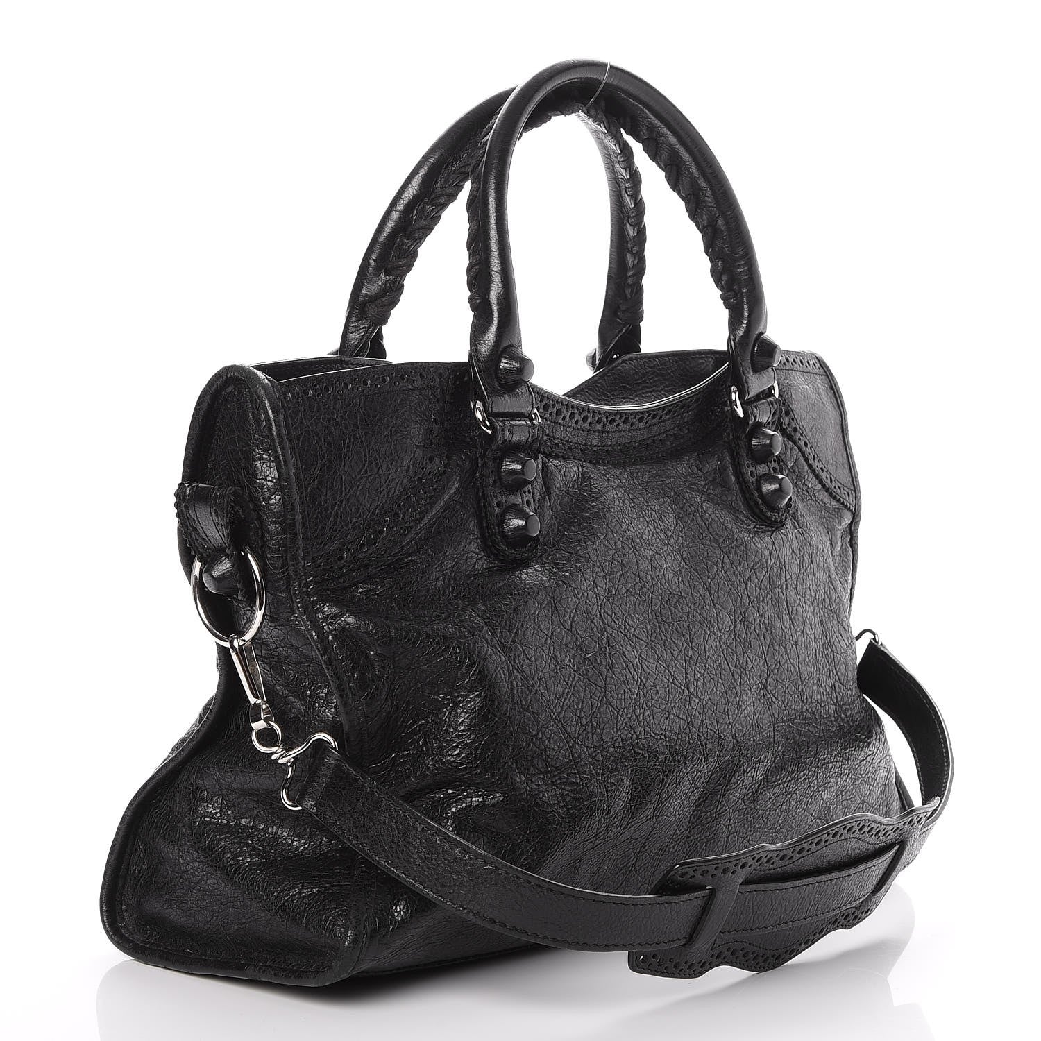 Balenciaga Agneau Giant Brogues Hardware City Black 3 of 8