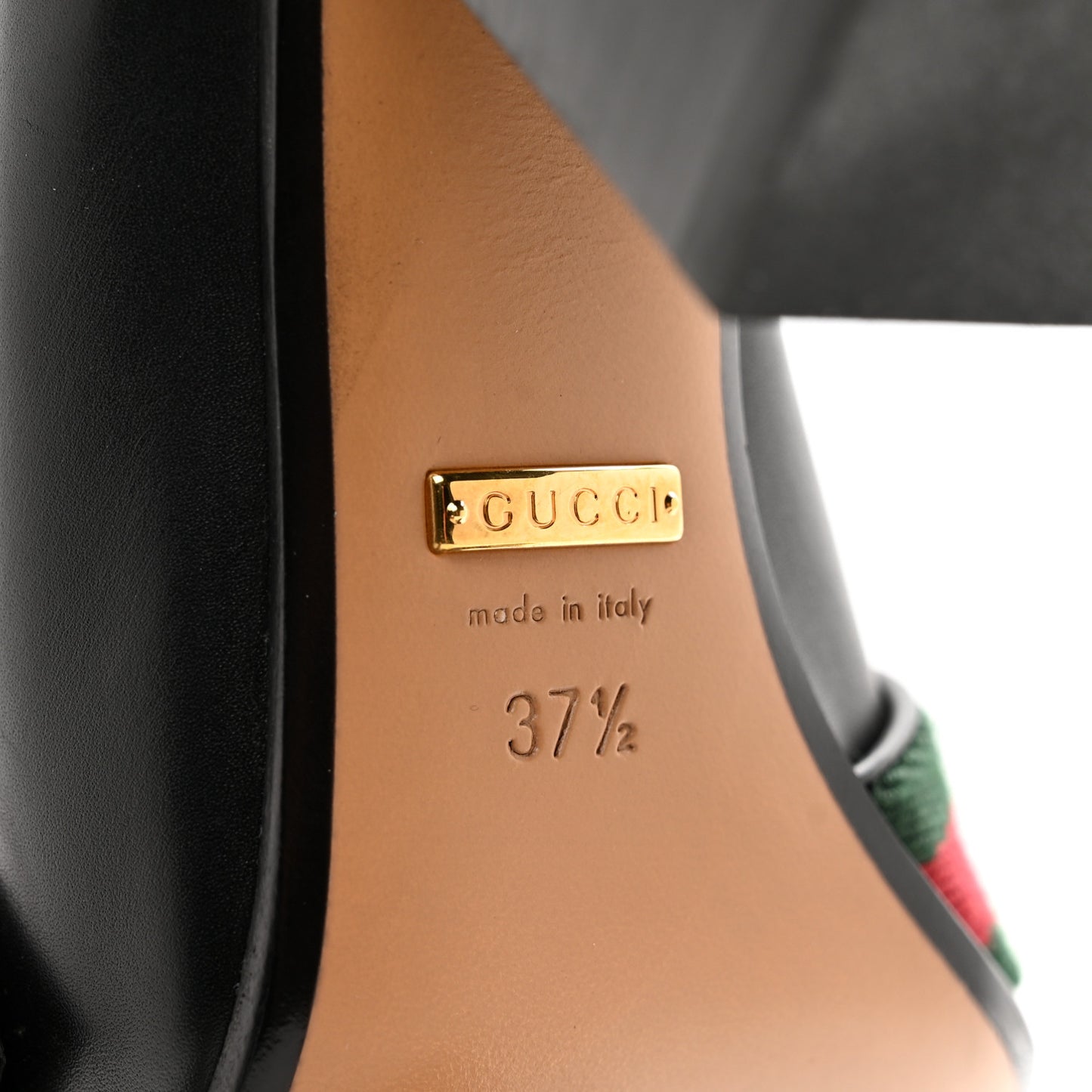 Calfskin Web Peyton Loafer Pumps 37.5 Black