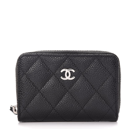 Chanel Caviar Quilted Zip Coin Purse Black 1 of 14