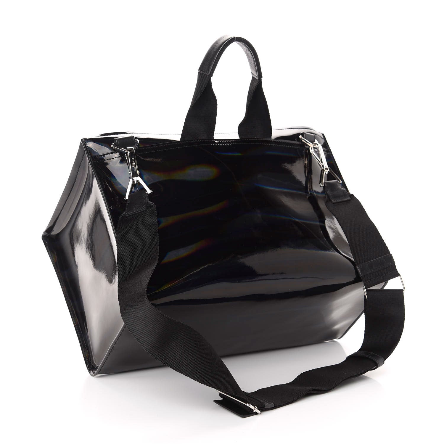 Givenchy Glossy Iridescent Rubber Large Pandora Bag Black 3 of 9