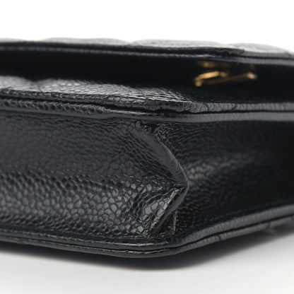 Chanel Caviar Quilted Wallet On Chain WOC Black 10 of 15