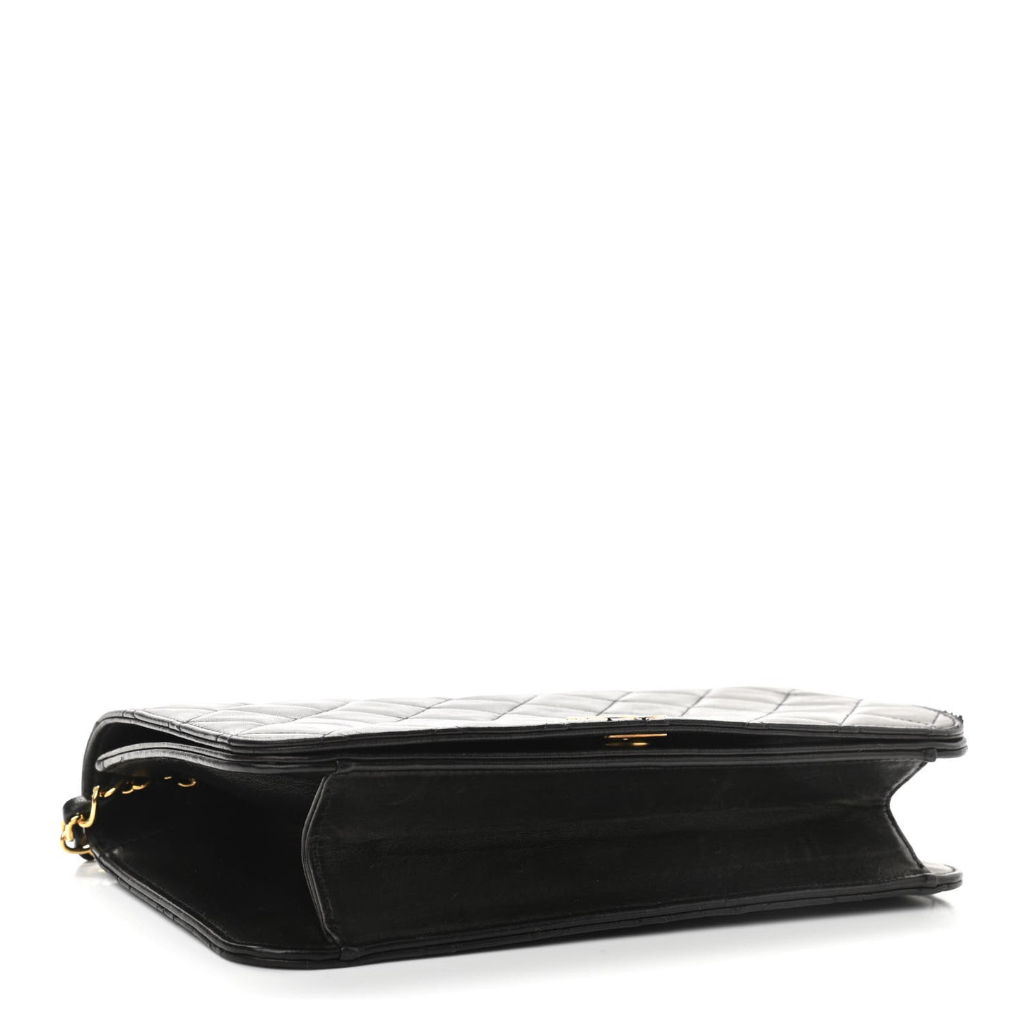 Lambskin Quilted Small Single Flap Black