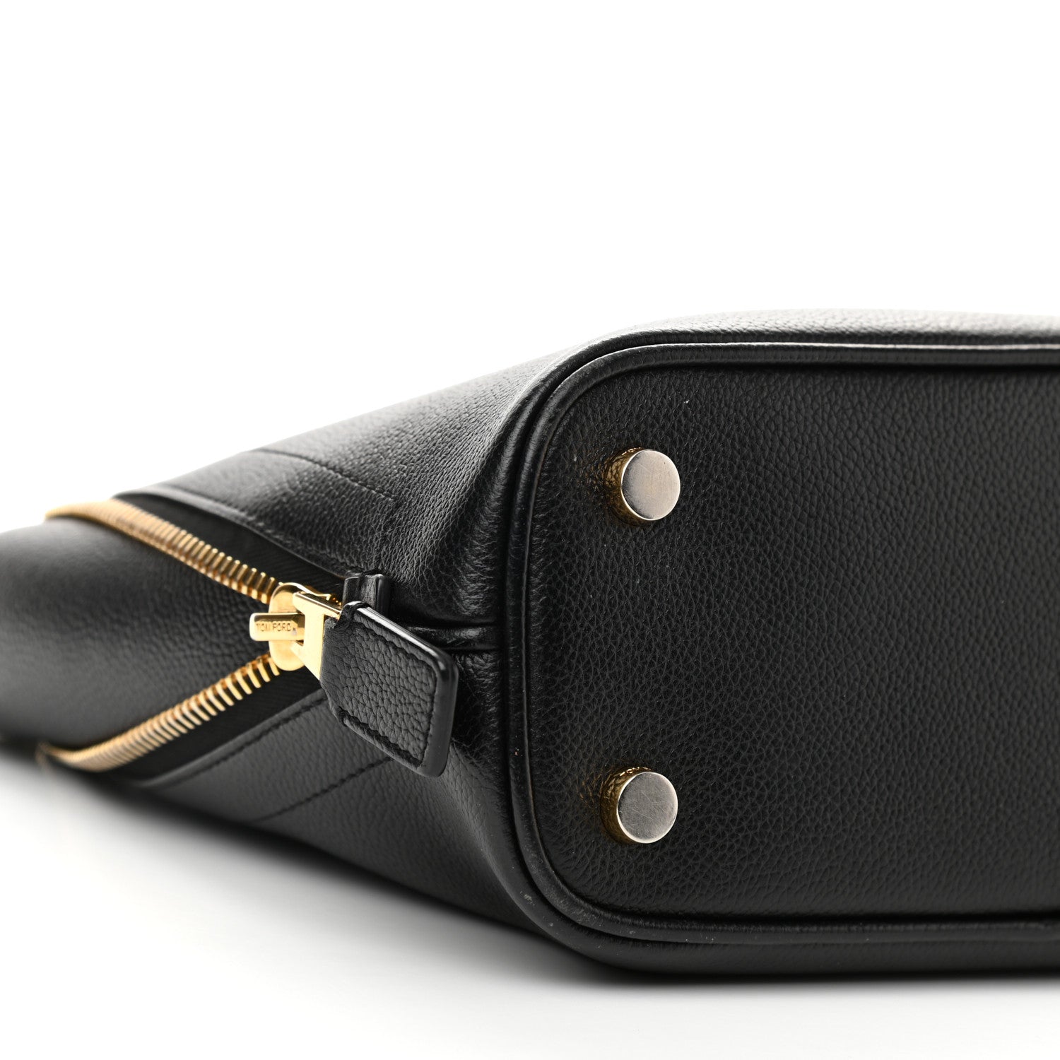 Tom Ford Pebbled Calfskin Medium Jennifer Zip Tote Black 7 of 9