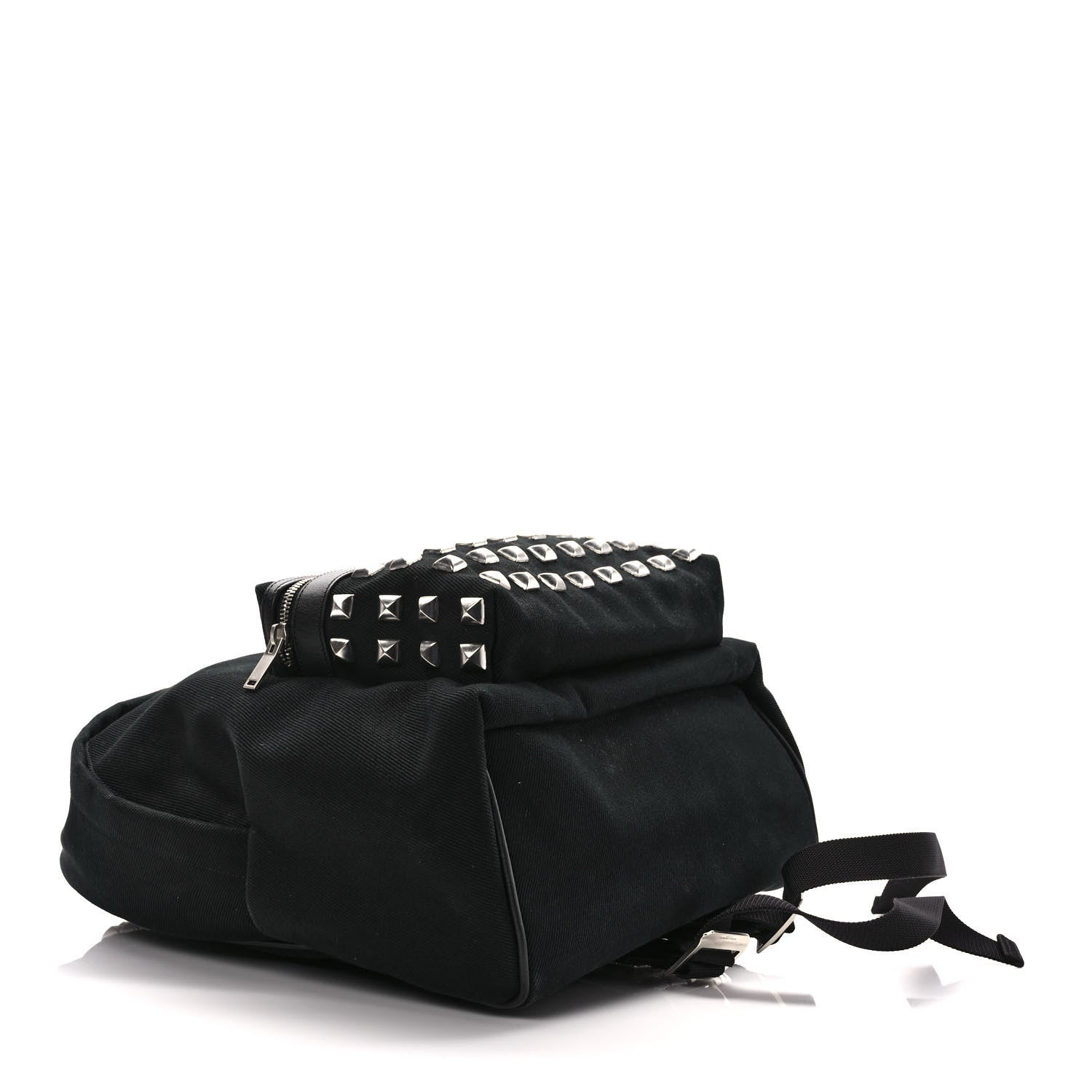 Saint Laurent Canvas City Studded Backpack Black 3 of 7