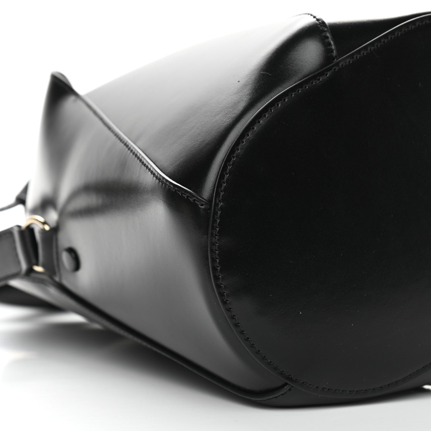 Chloe Smooth Grained Calfskin Small Tulip Bucket Bag Black 8 of 9