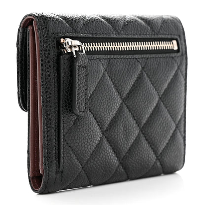 Chanel Caviar Quilted Compact Flap Wallet Black 3 of 8
