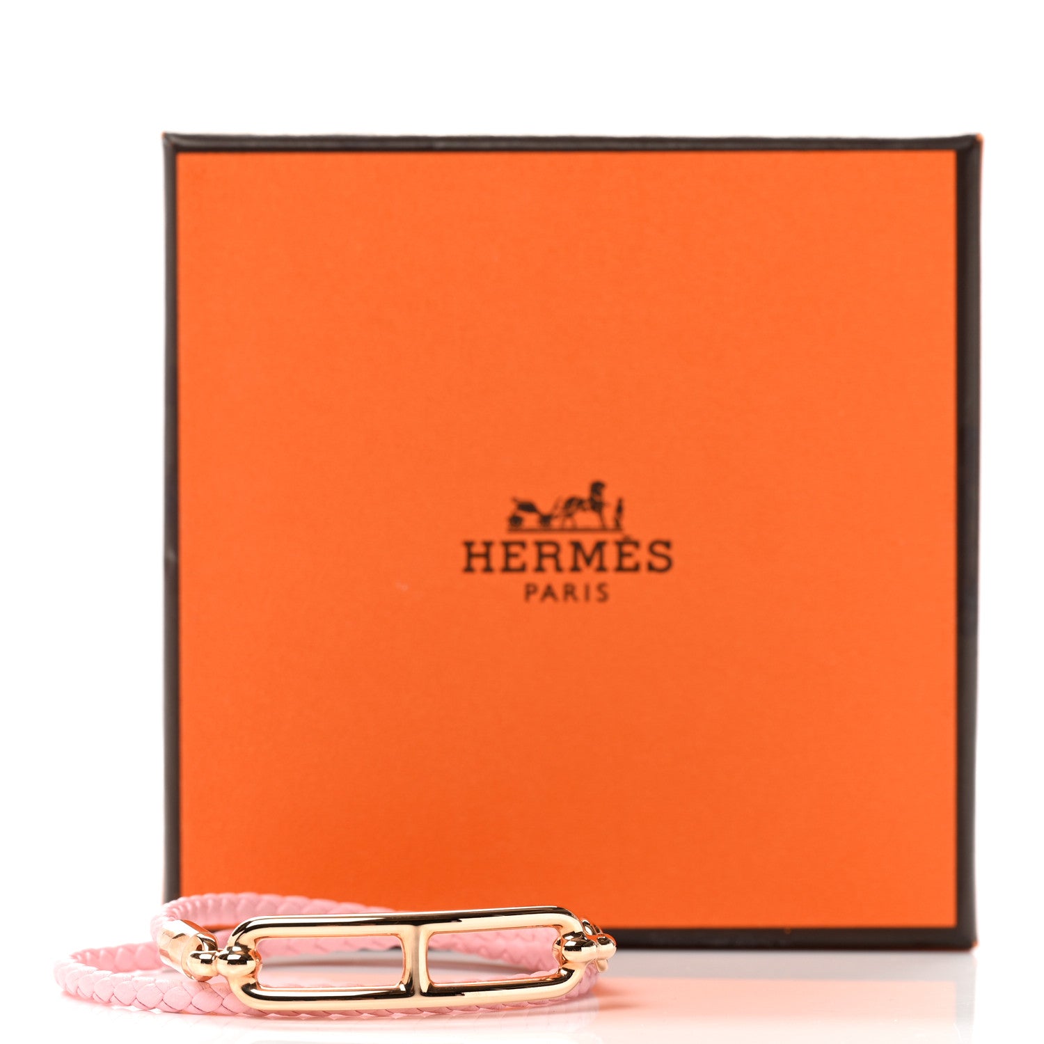 Hermes Swift Roulis Double Tour Bracelet T3 Rose Sakura 5 of 5