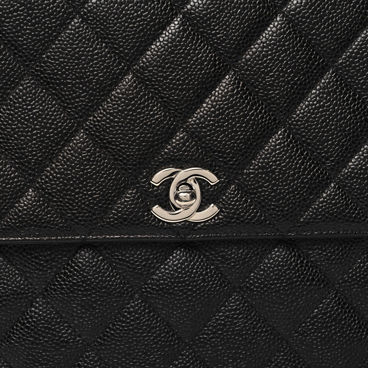 Caviar Quilted Jumbo Kelly Flap Black