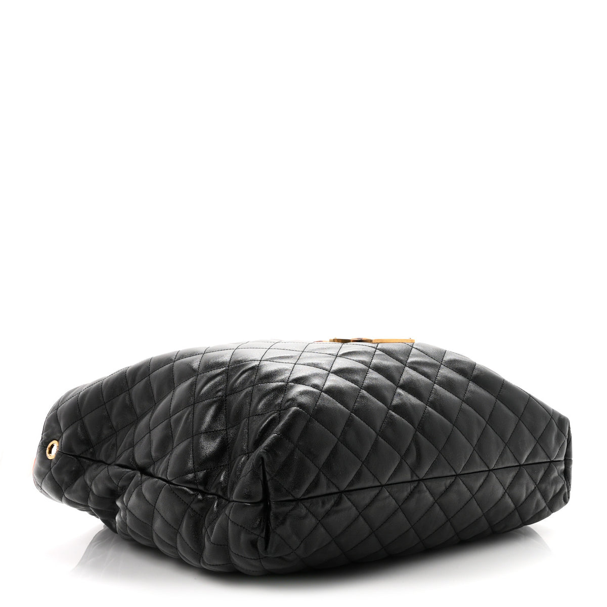 Lambskin Quilted Maxi Icare Shopping Tote Black