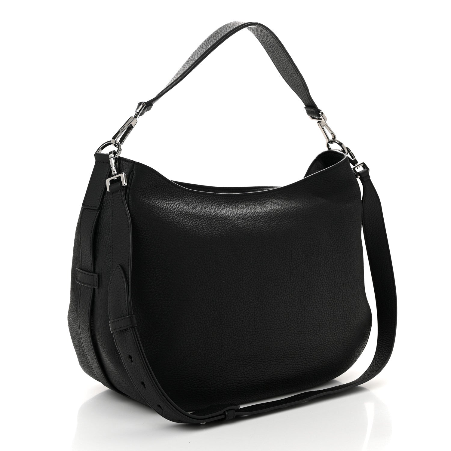 Christian Dior Grained Calfskin Saddle Soft Bag Black 4 of 19
