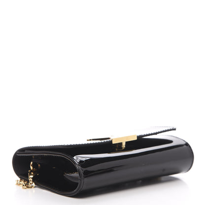 Louis Vuitton Patent Louise PM Chain Clutch Black 4 of 12