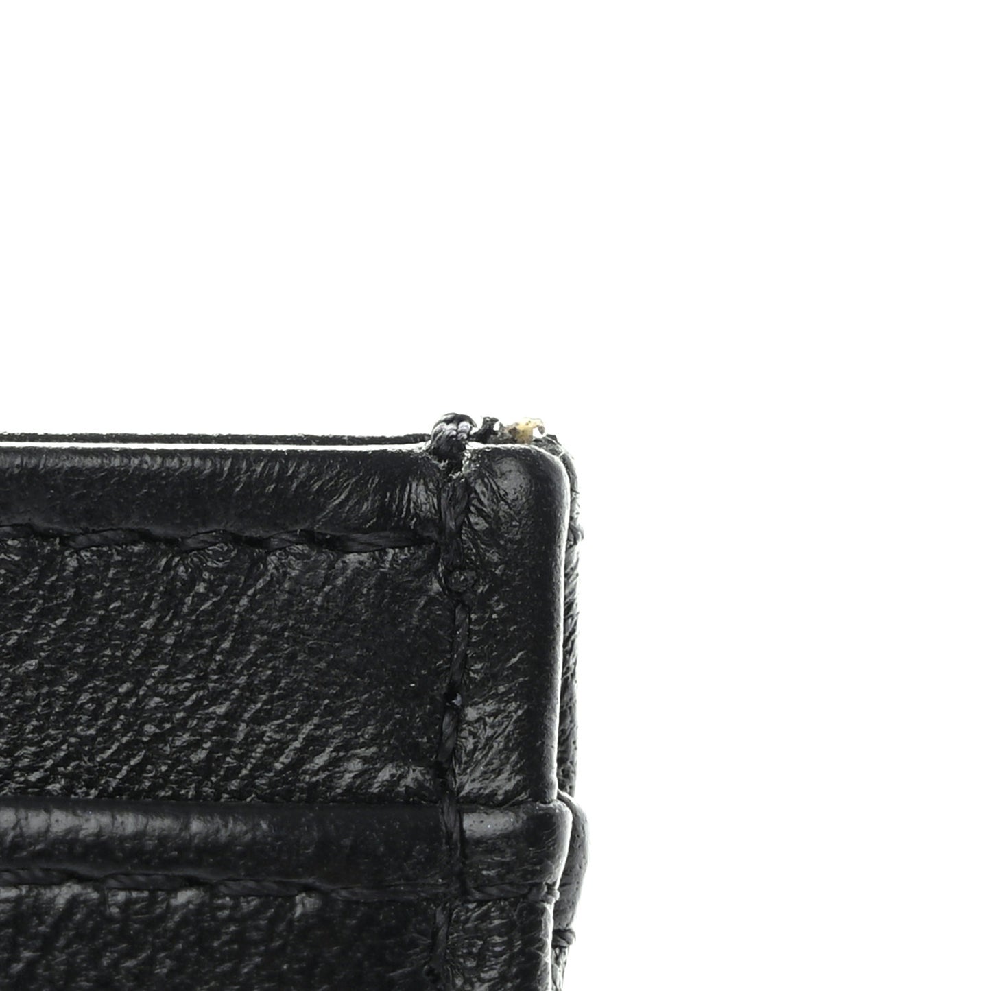 Lambskin Quilted CC Card Holder Black
