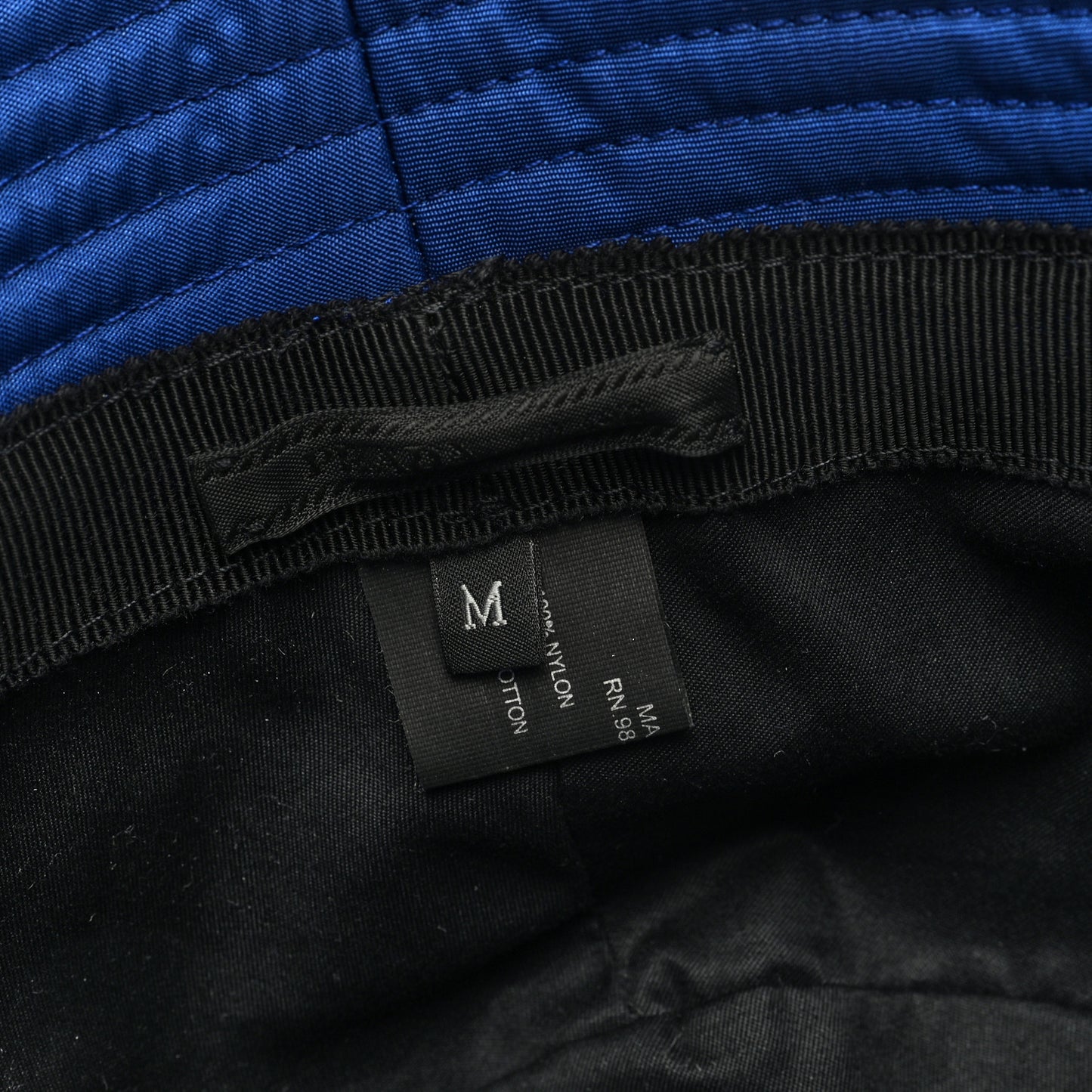 Nylon Metal Triangle Logo Mens Bucket Hat M Bluette