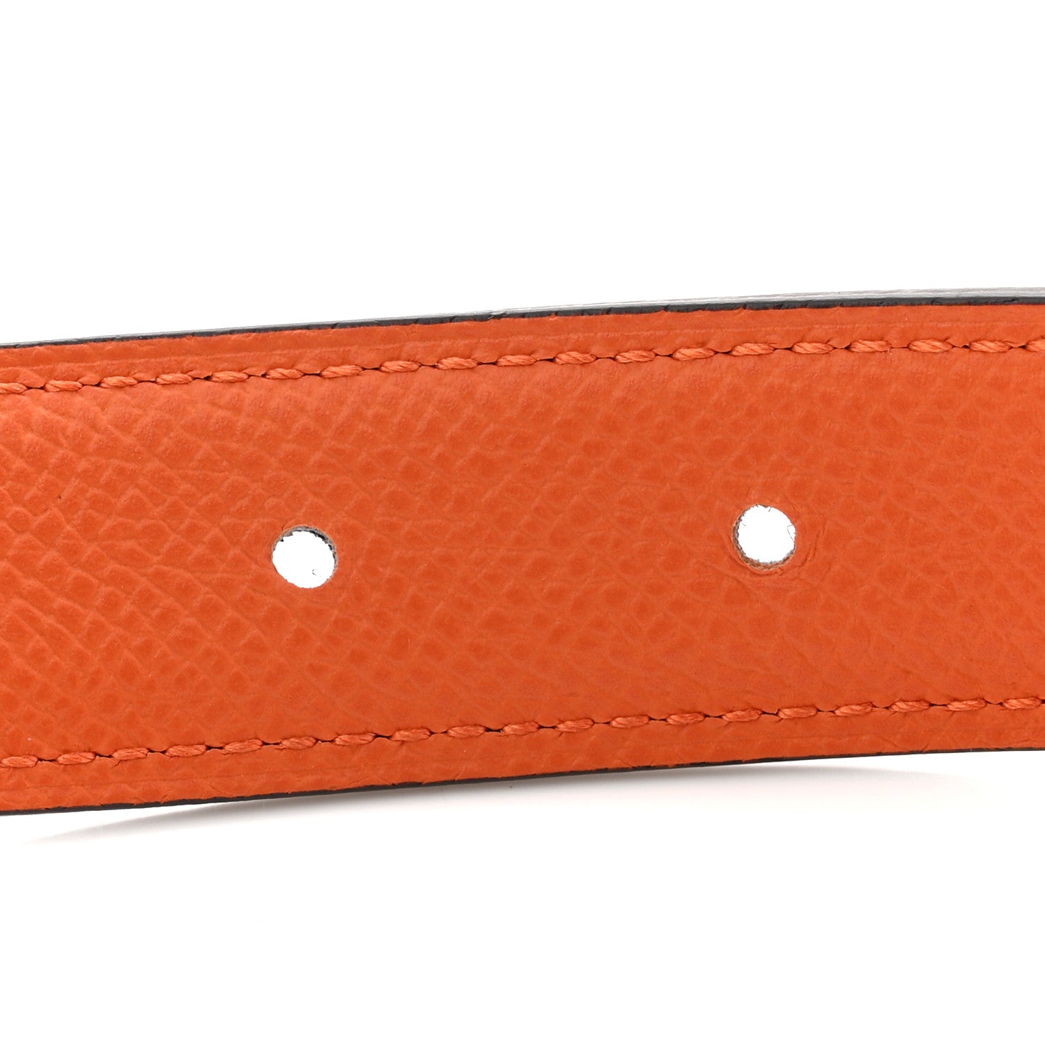 Hermes Swift Epsom 32mm H Belt 90 36 Orange Black 6 of 7